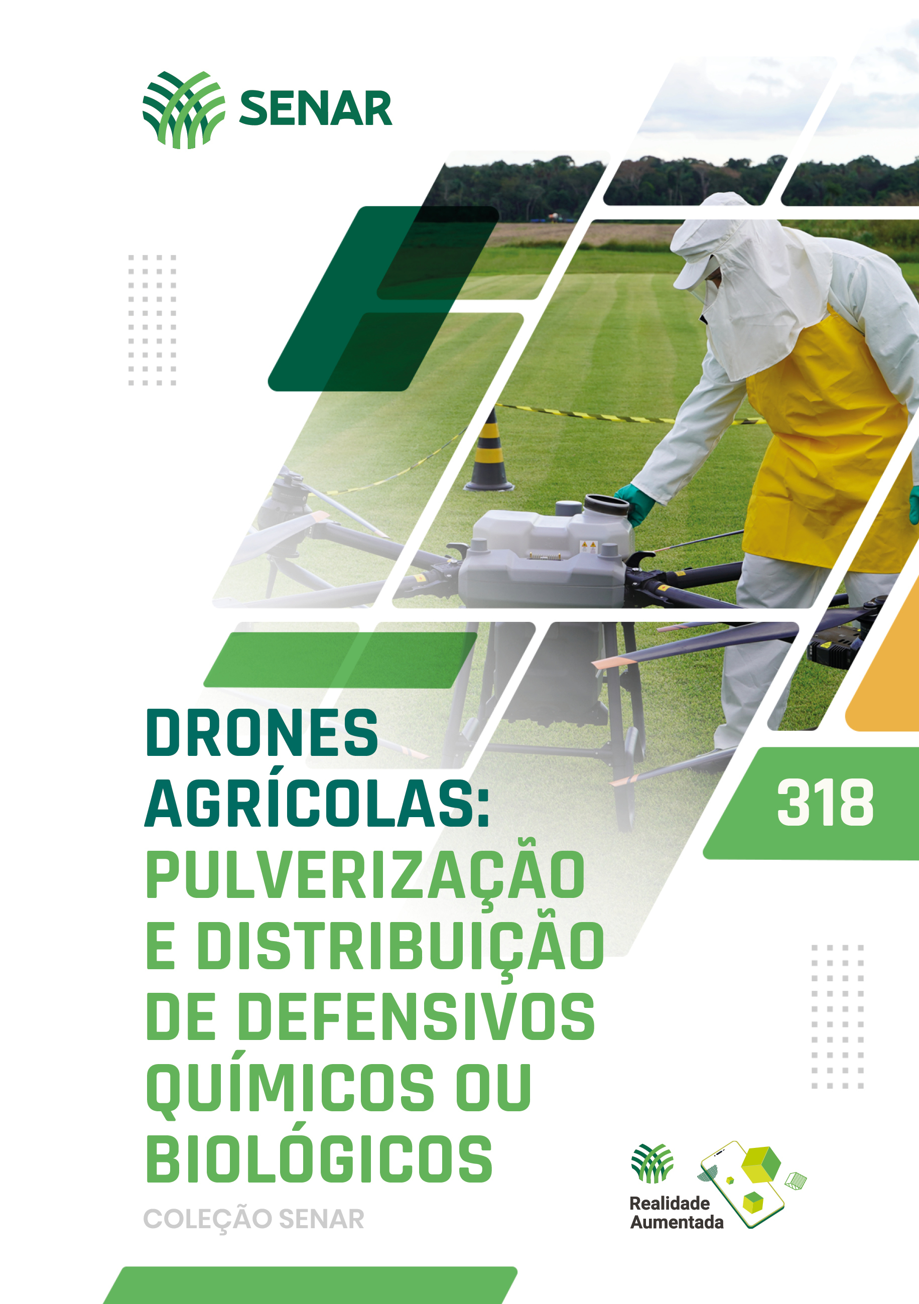 Drones agrícolas pulverização e distribuição de defensivos químicos ou